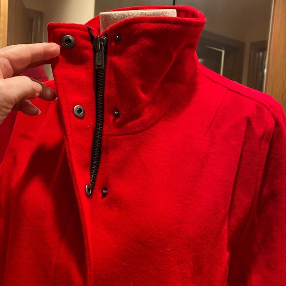 Red Pendleton Wool Blend Coat. Medium. - Picture 3 of 12